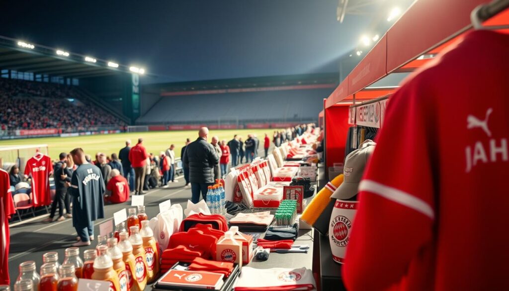 FC Bayern Merchandise und Verpflegung